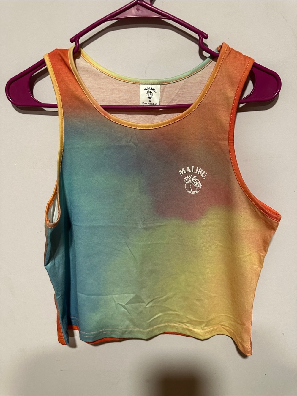 Malibu tye dye cropped tank